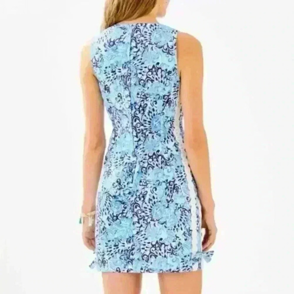 Lilly Pulitzer NWOT Mila Stretch Shift Dress Light Aqua Spritz  Size 6 - Picture 4 of 13